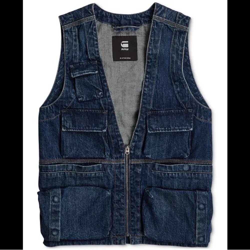 G-STAR RAW
Men's Straight Fit Denim Vest Size XXL